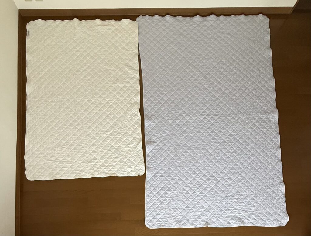 パシーマキルトケットのシングルとジュニアのサイズの違い